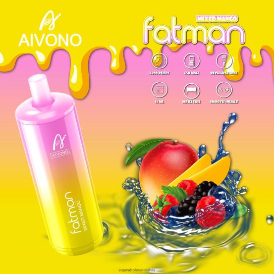 E Cigarette Wholesale - Aivono FATMAN 6800 jaukts mango VZTB626