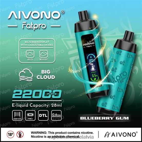 Electronic Cigarette Wholesale - Aivono Fatpro 22000 melleņu gumija VZTB69