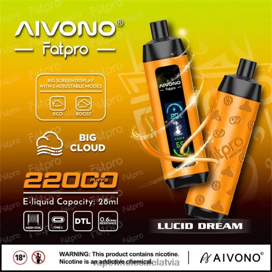 Vape Wholesale Latvia - Aivono Fatpro 22000 gaišs sapnis VZTB67