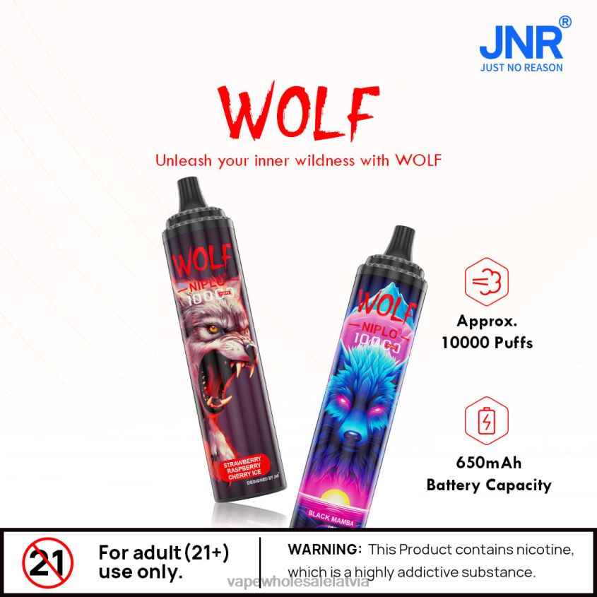 elektroniskā cigarete kubik 26662102 persiku ledus JNR WOLF NIPLO