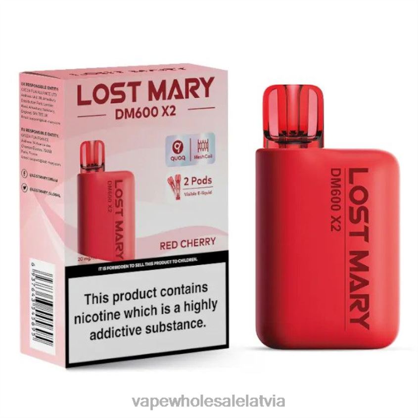 vape wholesale supplier 26662479 sarkanais ķirsis LOST MARY DM600 X2