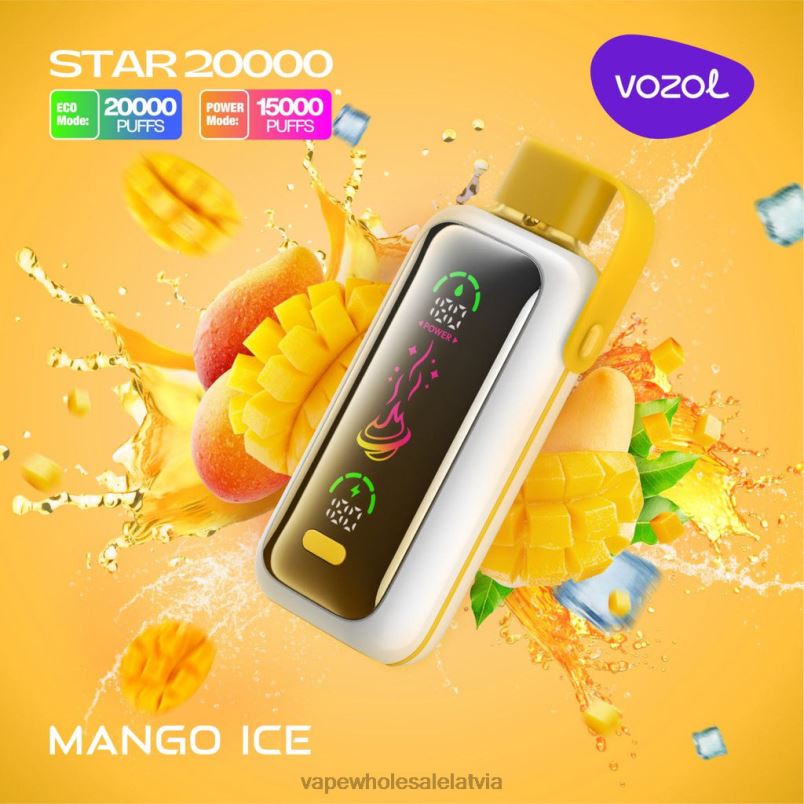 Elektroniskā Cigarete Cena - mango ledus VOZOL STAR 20 000 6D2PN13