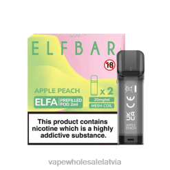 crystal elektroniskā cigarete 26662325 ābolu persiks ELFBAR Elfa iepildīta pāksts - 2ml - 20mg (2 iepakojumi)