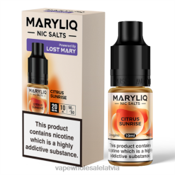 crystal elektroniskā cigarete 26662445 citrusaugļu saullēkts LOST MARY MARYLIQ nic sāļi - 10ml - 20mg