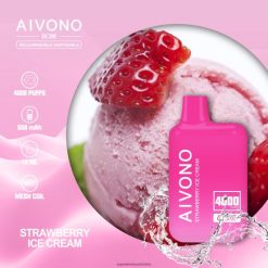 E Cigarette Wholesale - Aivono AIM BOXX 4000 zemeņu saldējums VZTB6221