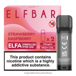 elektroniskā cigarete cena 26662321 zemeņu avenes ELFBAR Elfa iepildīta pāksts - 2ml - 20mg (2 iepakojumi)