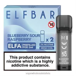elektroniskā cigarete salt 26662323 melleņu skāba avene ELFBAR Elfa iepildīta pāksts - 2ml - 20mg (2 iepakojumi)