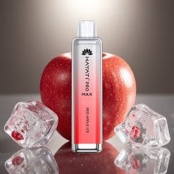 Hayati Pro Max 4000 Puffs Disposable Vape Sarkana ābola ledus ar 1400mAh bateriju