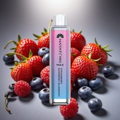 Hayati Pro Max 4000 Puffs Disposable Vape Zemenes Aveņu Mellenes ar 1400mAh bateriju un LED gaismu