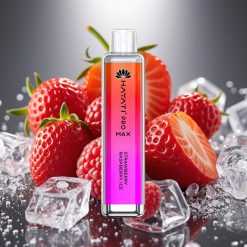 Hayati Pro Max 4000 Puffs Disposable Vape Zemeņu Aveņu Ledus ar 1400mAh bateriju un LED gaismu