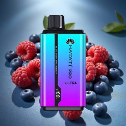 Hayati Pro Ultra 15000 Puffs Disposable Vape Zilā Skābo Aveņu Garša, 850mAh, 2×12ml