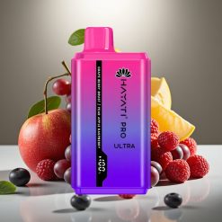 Hayati Pro Ultra 15000 Puffs Vīnogu Ogļu Bumbieru Ābolu Avenes